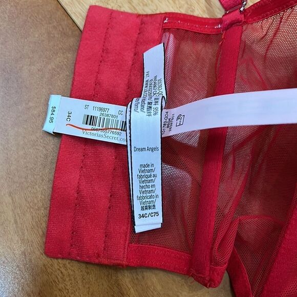 NWT Victorias Secret DREAM ANGELS Cupped Bow Bra Corset Top size 34C - Picture 8 of 8
